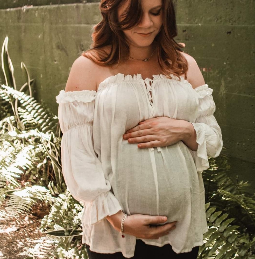 White Pinkblush Maternity Shirt